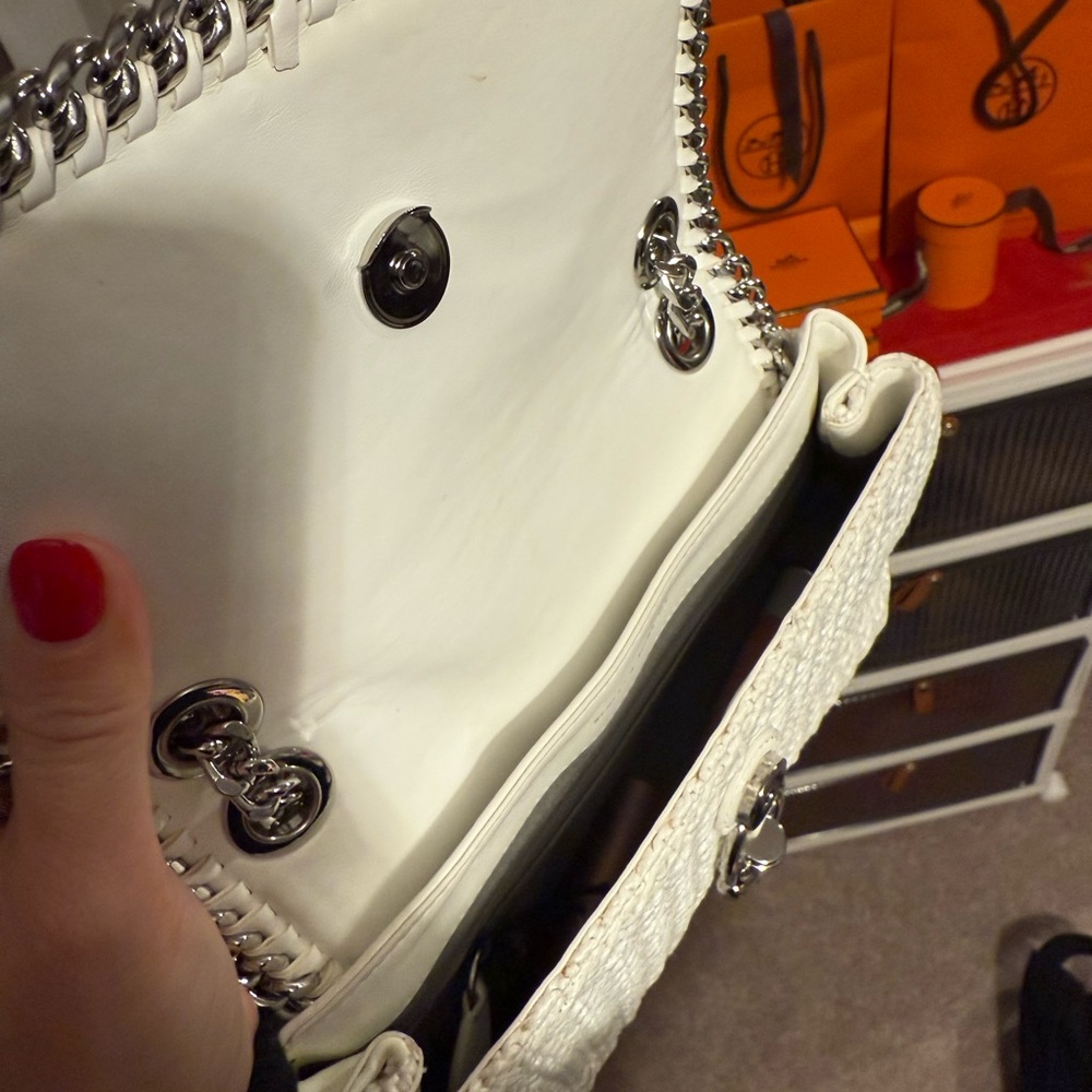 Rebecca Minkoff White Quilted Chain Shoulder Bag